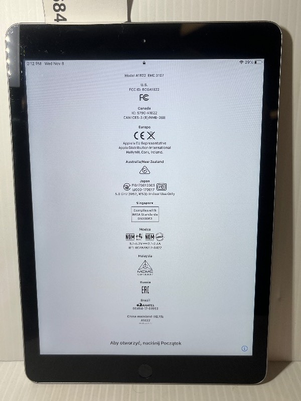 ipad model a1822 emc 3107