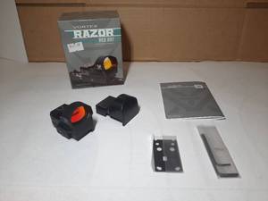 lot 10 image: Vortex Razor Red Dot Open-top Reflex Sight, 6 MOA Dot RZR-2003