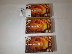 lot 74 image: (3) FEDERAL Fusion Rifle 300 Win Magnum 180 Grain - 20 rounds