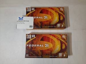 lot 89 image: (2) FEDERAL Fusion Rifle 308 Win 180 Grain - 20 rounds