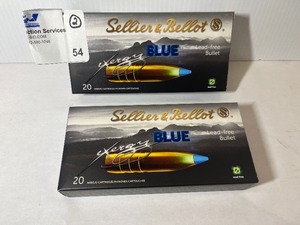 lot 54 image: (2) Sellier & Bellot Exergy Blue HP Rifle Ammo - 20 Rounds
