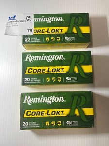 lot 79 image: (3) Remington Core-Lokt Ammo. Muzzle Velocity 2200. 170GR. 27820