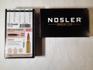 lot 227 image: (2)&nbspNosler Custom Competition Match Grade Ammunition 6.5 Grendel 123 gr - 20 rounds