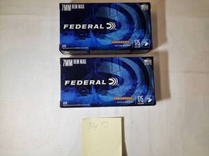 lot 225 image: (2)&nbspFederal Power-Shok Rifle 7mm Rem Magnum 175 Grain - 20 rounds