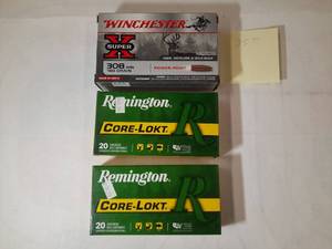 lot 91 image: (3) Rifle ammunition Winchester and Remington 308 Win 180 Grain Ammo