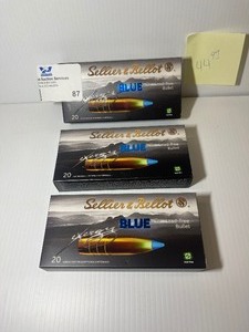 lot 87 image: (3) Sellier & Bellot Exergy Blue 308 WIN 165gr HP Rifle Ammo - 20 Round
