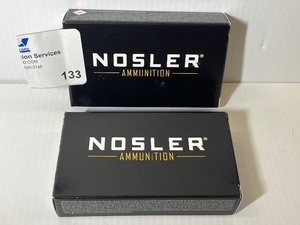 lot 133 image: (2) Nosler Custom Competition Match Grade Ammunition 6.5 Grendel 123 gr - 20 rounds