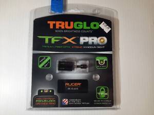 lot 33A image: TRUGLO TFX Ruger Pro Fiber Optic Xtreme Handgun Sight