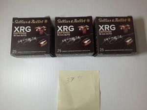 lot 289 image: (3)&nbspSellier & Bellot XRG Defense 10mm Auto 130 grs, 8.4g v 1362fps - 25 rounds