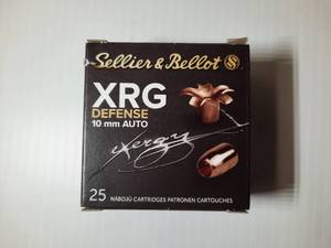 lot 307 image: (3) Sellier & Bellot Exergy XRG Defense 10mm Auto, 130 grs, 8.4g, v 1362fps - 25 rounds
