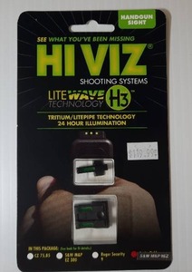 lot 344 image: HI VIZ Handgun Sight TritiumLitepipe Technology