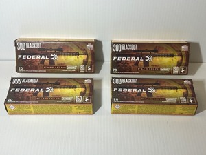 lot 189 image: (4) FEDERAL Fusion Rifle 300 Blackout, 150 Grain Bonded Soft Point Rifle Cartridges