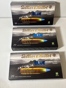 lot 329 image: (3) Sellier & Bellot Exergy Blue 30-06 Spring TXRG 180 grs