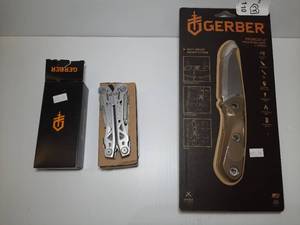 lot 110 image: Gerber Knife and Gerber Multi-tool