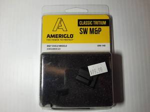 lot 378 image: Ameriglo Classic Tritium Sight Set for Smith & Wesson M&P Shield models (excludes EZ), SW-145