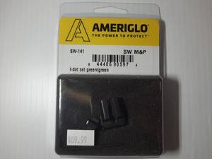 lot 379 image: AMERIGLO i-Dot Sight set for Smith & Wesson M&P Shield (excludes EZ) SW-141