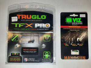 lot 405 image: HI VIZ Shooting Systems Handgun Sight & TRUGLO TFX PRO Handgun Sight  Novak LoMount