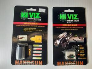 lot 406 image: HI VIZ Shooting Systems Handgun Sights-GL2011 and Ruger SR9 Front Sight SR2009-G