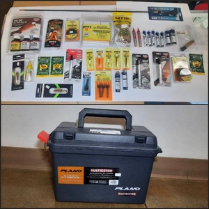 lot 46 image: Plano Rustrictor Dry Box and Gun Cleaning Accessories
