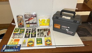 lot 47 image: Plano Rustrictor Field Ammo Box and Gun Cleaning Accessories