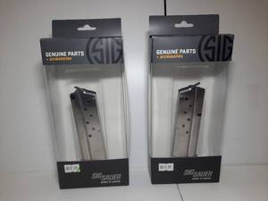 lot 573 image: (2) Sig Sauer Magazines, 8 Rd,1911 9mm