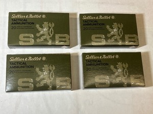 lot 620 image: (4) Sellier & Bellot Tactical Ammunition, 300 AAC Blackout 124 Grs 8.0g. 20 rounds