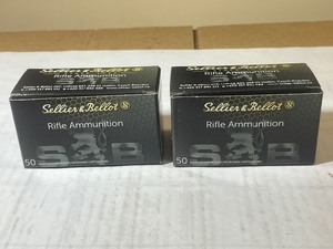 lot 694 image: (2) Sellier & Bellot Rifle Ammunition, 30 Carbine FMJ 110 Grs 50 rounds