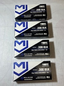 lot 683 image: (4) Maxim Defense Ammunition Subsonic Tumble Upon Impact (TUI) - .300 BLK 190gr