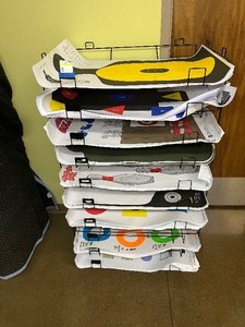 lot 829 image: Splattering Targets, Law Enforcement Targets and other types. Includes the Storage Rack