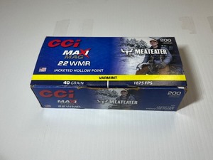 lot 857 image: CCi MAXI MAG 200 Cartridges Meateater 22WMR