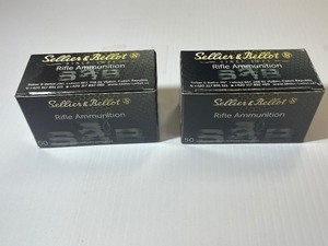 lot 880 image: (2) Sellier & Bellot Rifle Ammunition, 30 Carbine FMJ 110 Grs 7,1g. 50 rounds