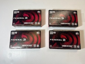 lot 887 image: (4) Federal American Eagle 308WIN 150 GR FMJ BT 20 RDS