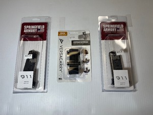 lot 882 image: (2) Springfield Armory 911 Magazines 9mm. (1) Versacarrier 9mm Double Stack