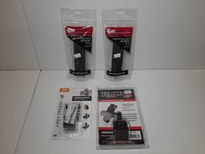 lot 867 image: (2) SGM Tactical Glock Compatible 17 Round Mag, Versacarrier and Amend2 Mag Carriers.