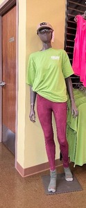 lot 863 image: 68 inch tall mannequin with hat, glasses, shirt, leggings