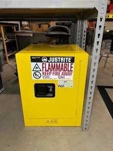 lot 772 image: Justrite Sure-grip Flammable Liquid Storage Cabinet