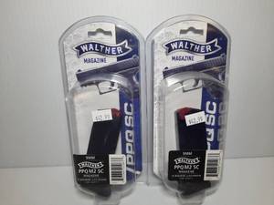 lot 737 image: (2) Walther Magazines, PPQ M2 SC, 9mm 10 RDS with extension