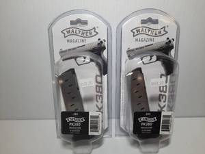 lot 732 image: (2) Walther PK380 Magazine, .380 8 RDS