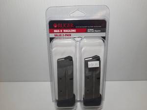 lot 908 image: Ruger Max-9 Magazine, Value 2-pack. 9mm Luger, 12 RD