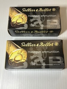 lot 913 image: (2)&nbspSellier & Bellot Handgun Ammo 45 Colt, 230 gr. 50 RD. SB45F