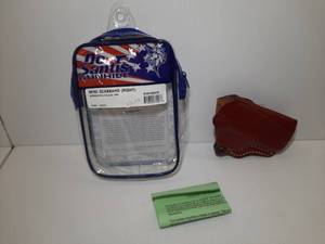 lot 1141 image: DeSantis Gunhide Mini Scabbard (right), Springfield Hellcat Pro