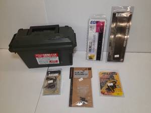 lot 1152 image: (6) Firearm Accessories Ammo Can EGW Benelli, Rail Cover, Magpul T-nut, Talon Sling Swivel