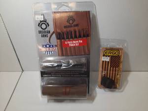 lot 1156 image: (2) Firearm Accessories Obsidian Arms 8-pc Drive Pin Punch Set  ERGO .750 Adjustable Gas Block