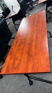 lot 101H image: (1) Training table and (2) chairs