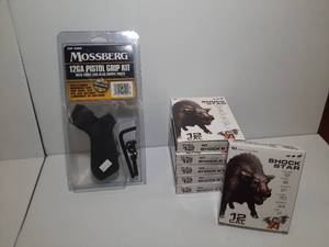lot 1103 image: (7) Firearm Accessories Mossberg 12 ga. Pistol Grip Kit (6) Yaf 12cal. Shock Star Slug