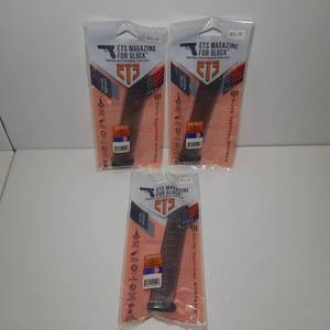 lot 1095 image: (3) ETS 12 round magazines, fits Glock 42 .380