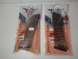 lot 1097 image: (2) ETS 18 round magazines, fits Glock 21, 30, 41, 45 Cal.