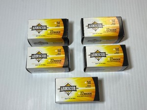 lot 1176 image: (5) Armscor Standard Velocity Brass Cartridges, 22 Magnum