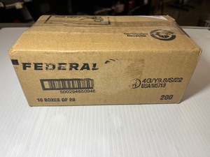 lot 1224 image: 1 Case of Federal Ammunition, 10 boxes of 20 RDS