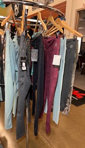 lot 693 image: (7) Girls with Guns Eclipse Leggings, Gray, Black, Ombre, Mint, Burgundy, (1) Size L and (6) Med